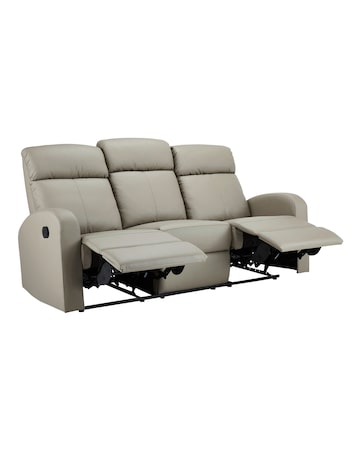 Ramsey Faux Leather Recliner 3 Seater Sofa