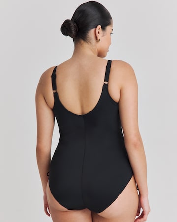 Fantasie Talm Beach Twist Front V Neck Adjustable Leg Swimsuit Black