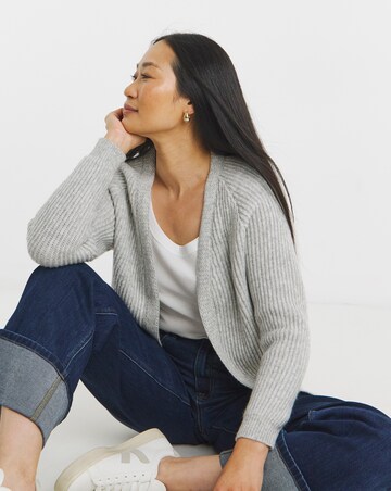 Grey Marl Edge To Edge Cardigan