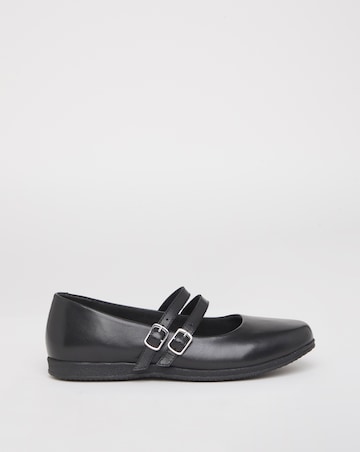 Heavenly Soles Alexis Classic Mary Janes With Two Straps - Wide Fit (E)