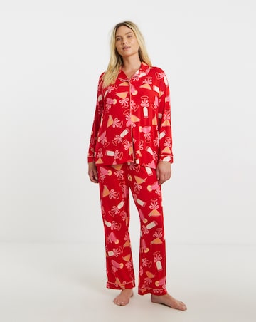 Pretty Secrets Cocktail Print Revere PJ Set