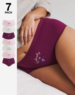 Pretty Secrets (7 Pack) Days Of The Week Full Fit Knickers Celestial