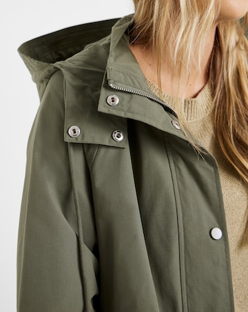 Khaki Storm Flap Detail Parka