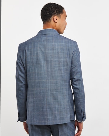 Blue Windowpane Check Reg Suit Jacket