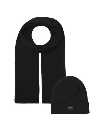 Jack & Jones Beanie & Scarf Giftbox - Black
