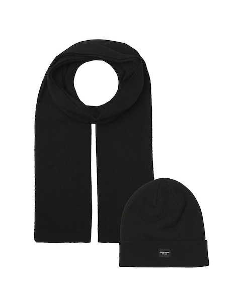 Jack & Jones Beanie & Scarf Giftbox - Black