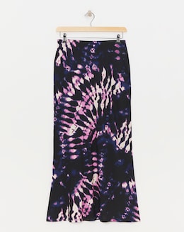Printed Jersey Pull On Maxi Slip Skirt