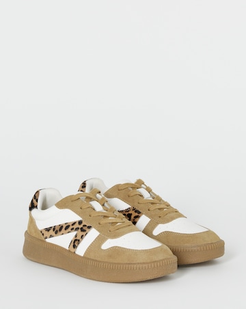 Rumba Leather Retro Lace up Trainer Extra Wide Fit (EEE)