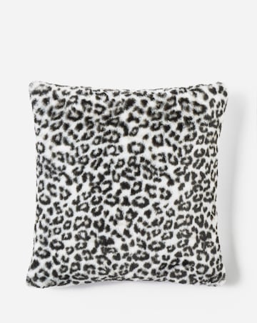 Spotted Animal Printed Faux Fur Cushion