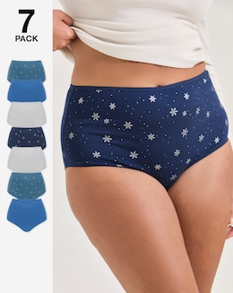 Pretty Secrets (7 Pack) Full Fit Knickers Snowflakes