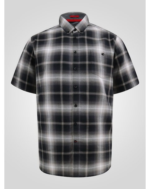 D555 Holden Shadow Black Check S/S Button Down Shirt
