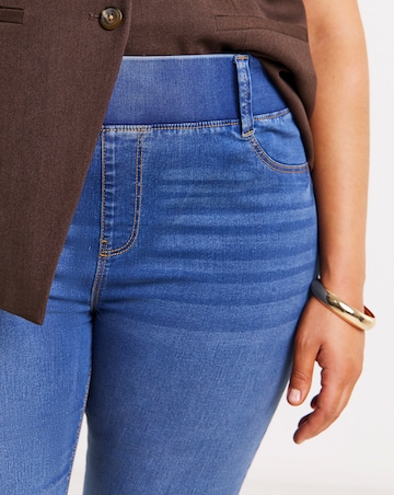 Simply Be Mid Blue Skinny Cropped Jeggings