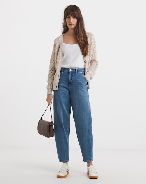 Light Blue Barrel Leg Jeans