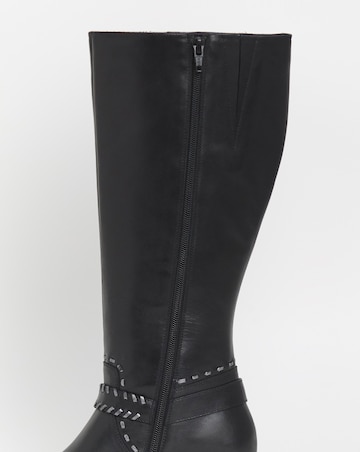 Joe Browns Knee High Leather Riding Boot EEE Fit Super Curvy Calf