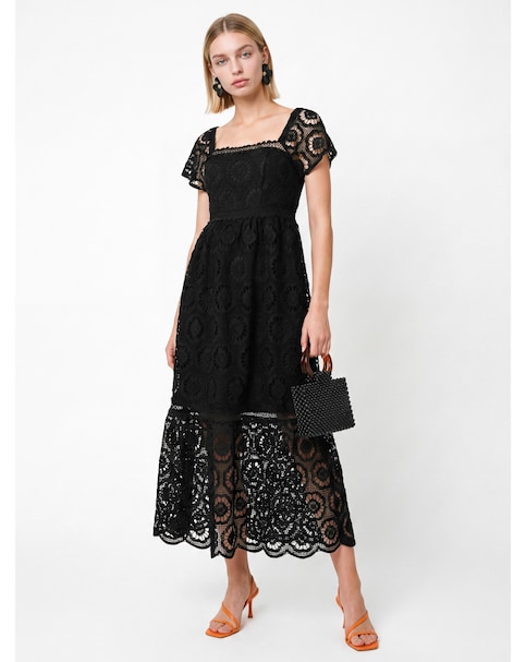 Lovedrobe Floral Lace Midaxi Dress