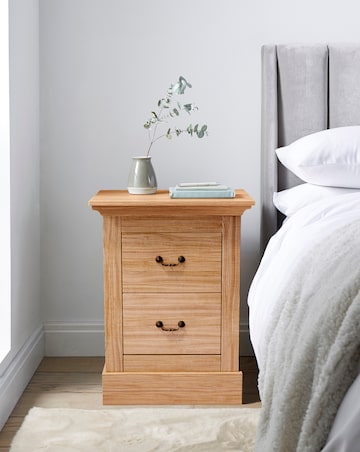 Julipa Ashford 2 Drawer Bedside Table