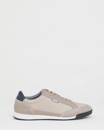 BOSS Nitan Suede Detail Trainer - Beige
