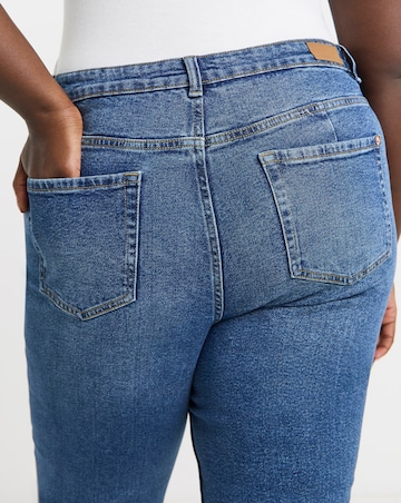 Simply Be 99 1 Mid Blue Comfort Stretch Loose Mom Jeans