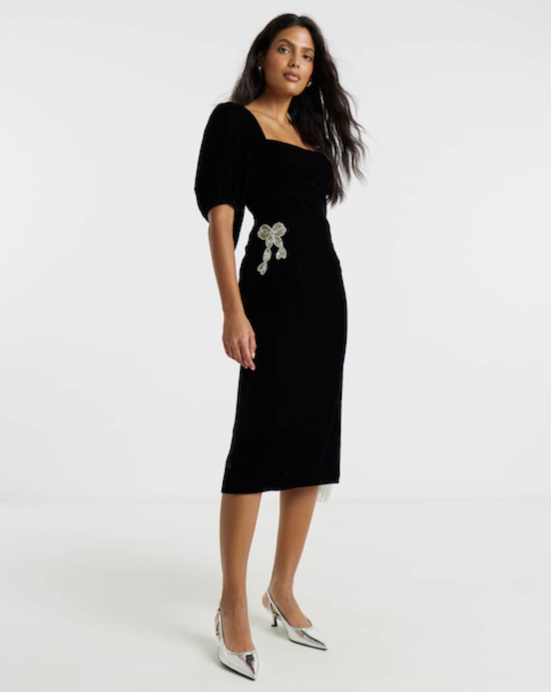 Black Midi Dresses Womens | Fashion World Black Midi Dresses Womens | Fashion World