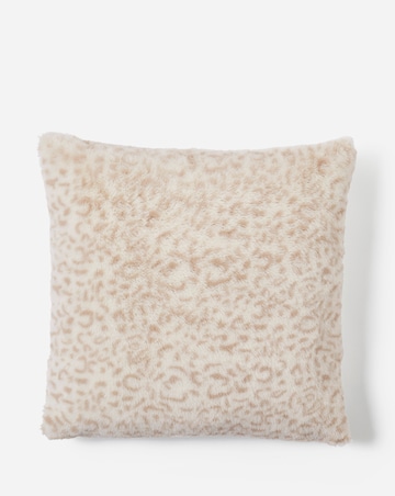 Spotted Animal Printed Faux Fur Cushion