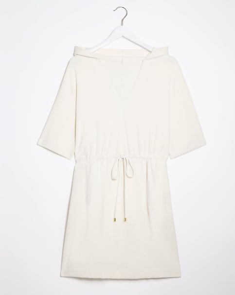 Cream Cotton Towelling Poncho
