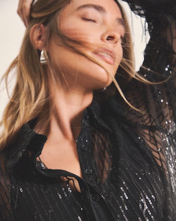 Simply Be Fringe Sequin Shirt