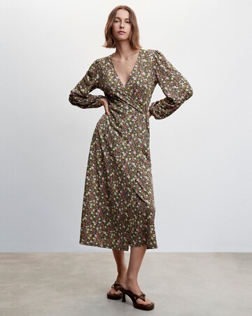 Mango Martis Printed Cut-Out Detail Dress