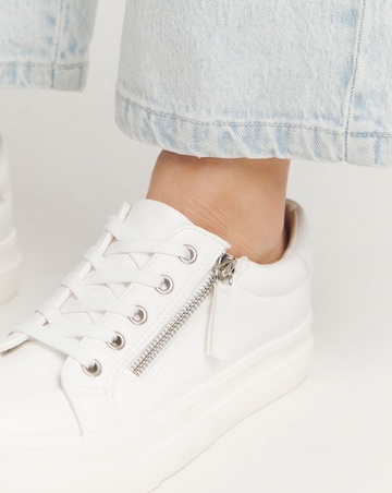 Kate Lace Up Zip Detail Chunky Trainers - Extra Wide Fit (EEE)
