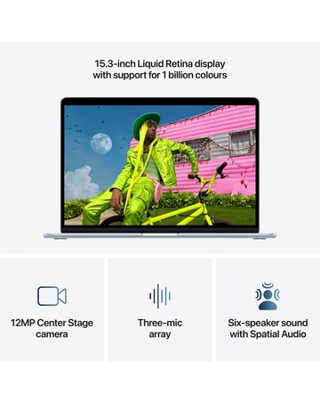 Apple MacBook Air (M5, 2026) 15in 10-core CPU 10-core GPU 16GB 512GB - Sky Blue