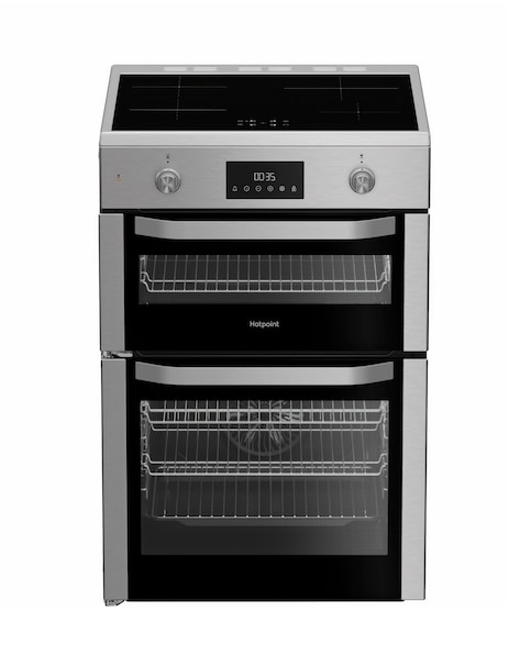 Hotpoint HDE6IDC2X Electric Double Cooker with Induction Hob - Stainless Steel