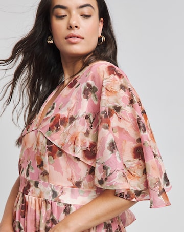 Lovedrobe Blush Asymmetric Seam Maxi Dress