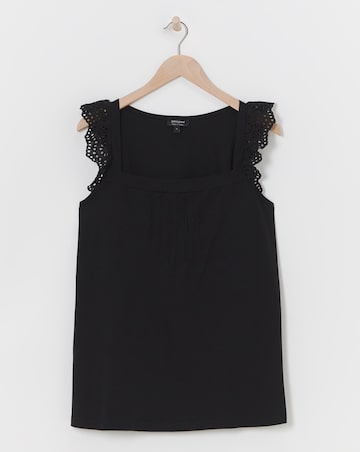 Black Frill Sleeve Top