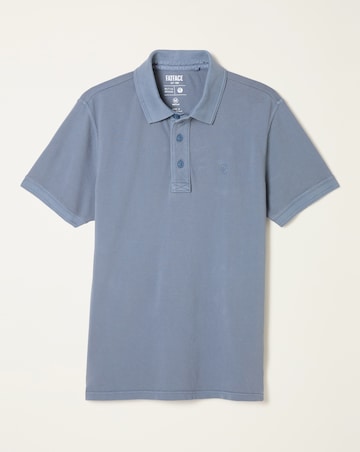 Fatface Pique Short Sleeve Polo (Regular & Tall) - Denim Blue