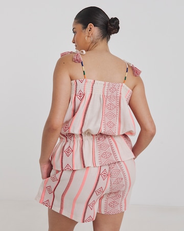 Beach to Beach Stripe Beach Top and Shorts Co-ord