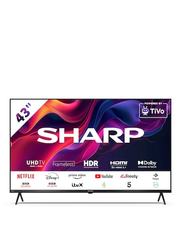 Sharp 4T-C43GK4245KB 43in Smart Ultra HD Tivo LED TV