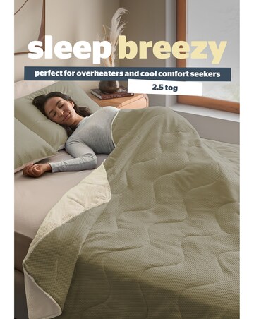 Silentnight Summer Breeze Seersucker Coverless 2.5 Tog Duvet and Pillowcase Set