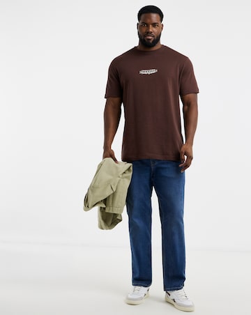 Jack & Jones Bleecker Back Graphic T-Shirt - Brown