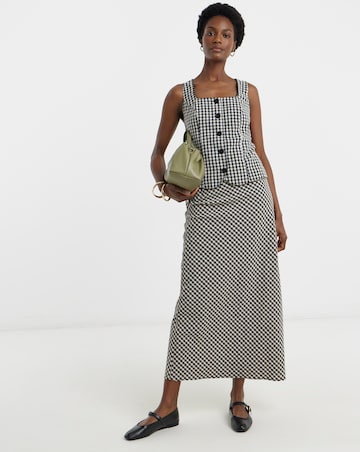 Gingham Midi Skirt