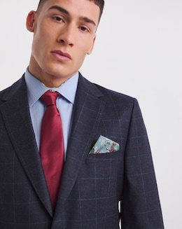 William Hunt Flannel Navy Suit Jacket