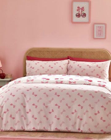 Catherine Lansfield Cherries and Bows Duvet Set