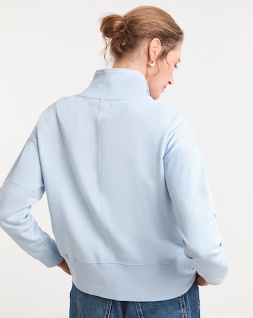 Half Zip Ribbed Sweatshirt