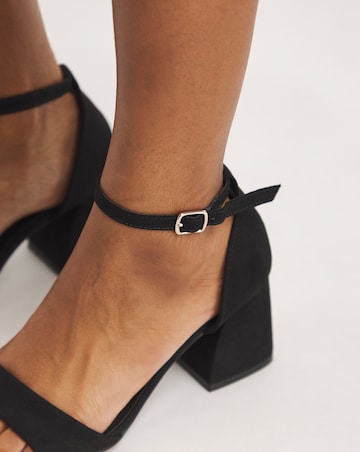 Rimona Barely There Block Heeled Sandals - Wide Fit (E)