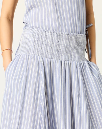 FatFace Harper Stripe Midi Skirt