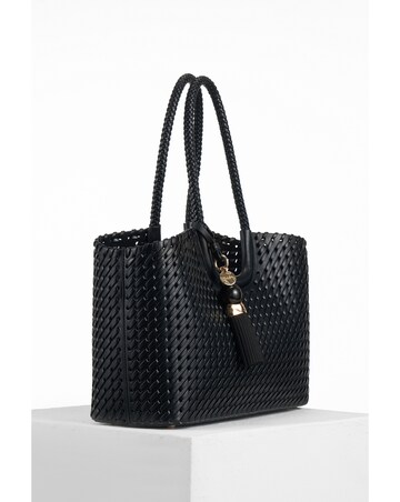 Luella Grey Lillie Black Whipstitch Tote