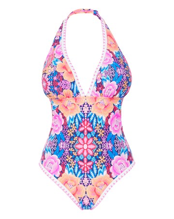Figleaves FRIDA Soft Halter Swimsuit Longer Length