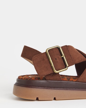 Heavenly Feet Amiee Cross Over Sandals - Wide Fit (E)