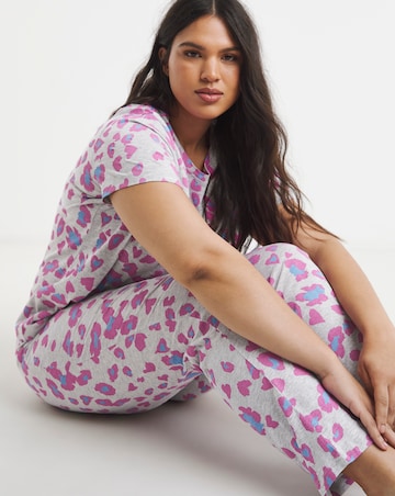 Simply Be Value Pyjama Set Leopard Print