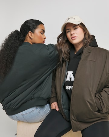 TALA Black Brown Reversible Bomber Jacket