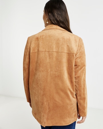 Faux Suedette Blazer