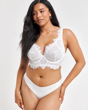 Figleaves Curve Adore Lace High Apex Full Cup Bra B-H - White